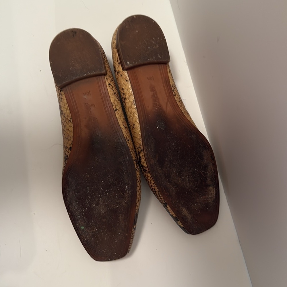 Sam Edelman Jillie Tan and Brown Snake Print Loafers - Picture 3 of 4